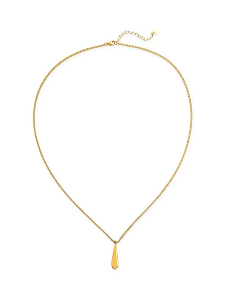 Water Resistant Teardrop Pendant Necklace