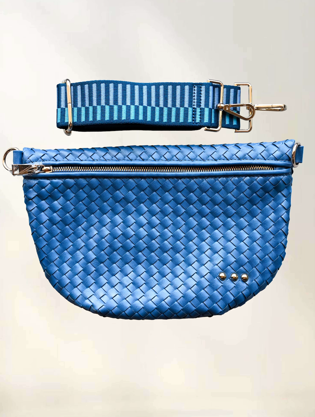 Westlyn Woven Bum Bag with Studded Detail