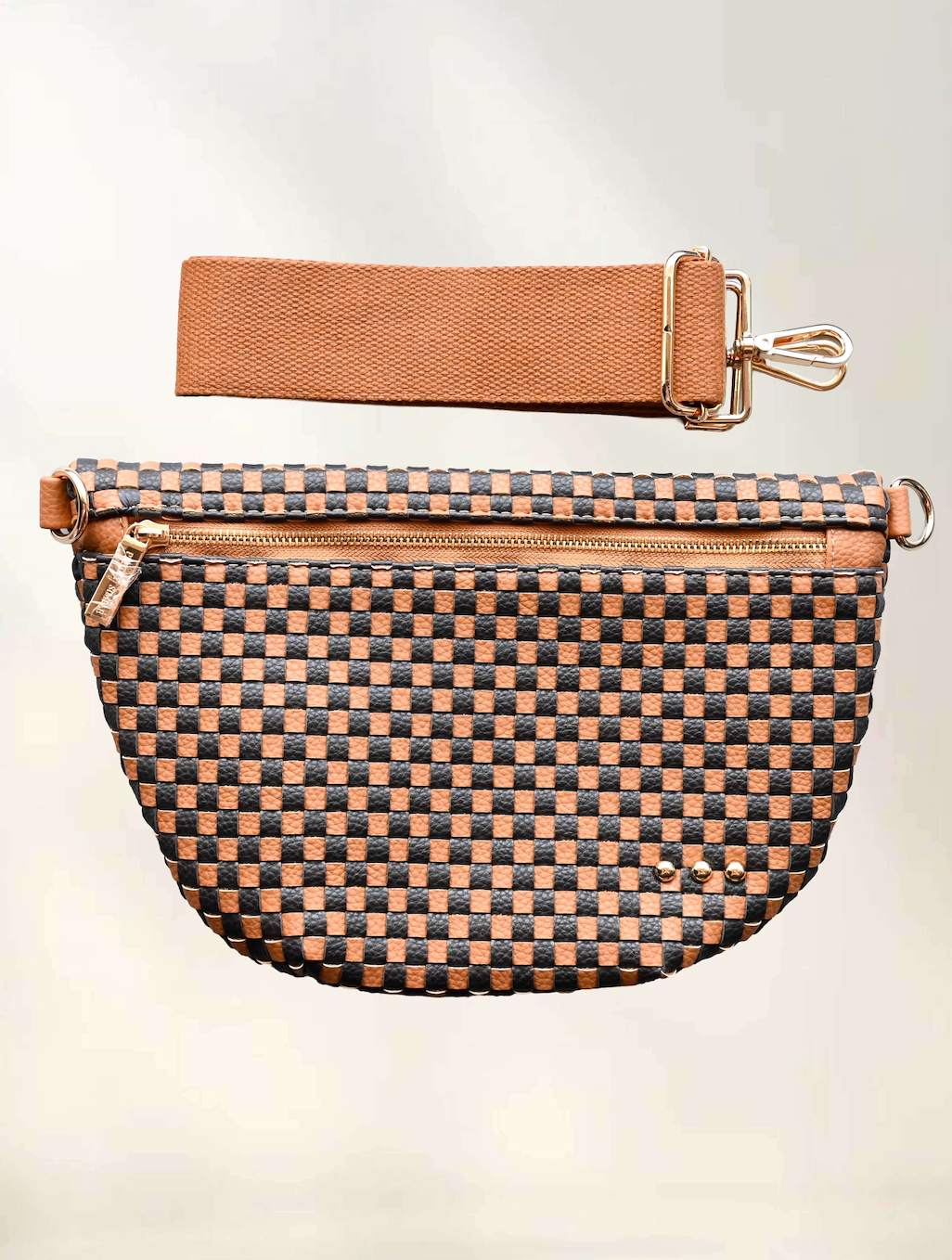 Westlyn Woven Bum Bag with Studded Detail