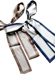 Line Border Narrow Scarf