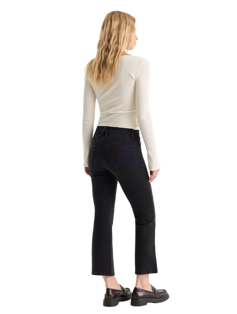 Good American Soft Tech Good Legs Crop Mini Boot Jeans