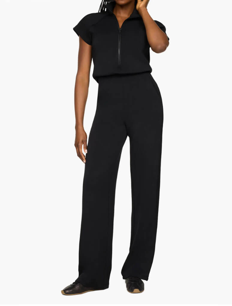 SPANX AirEssentials Pintuck Half Zip Jumpsuit