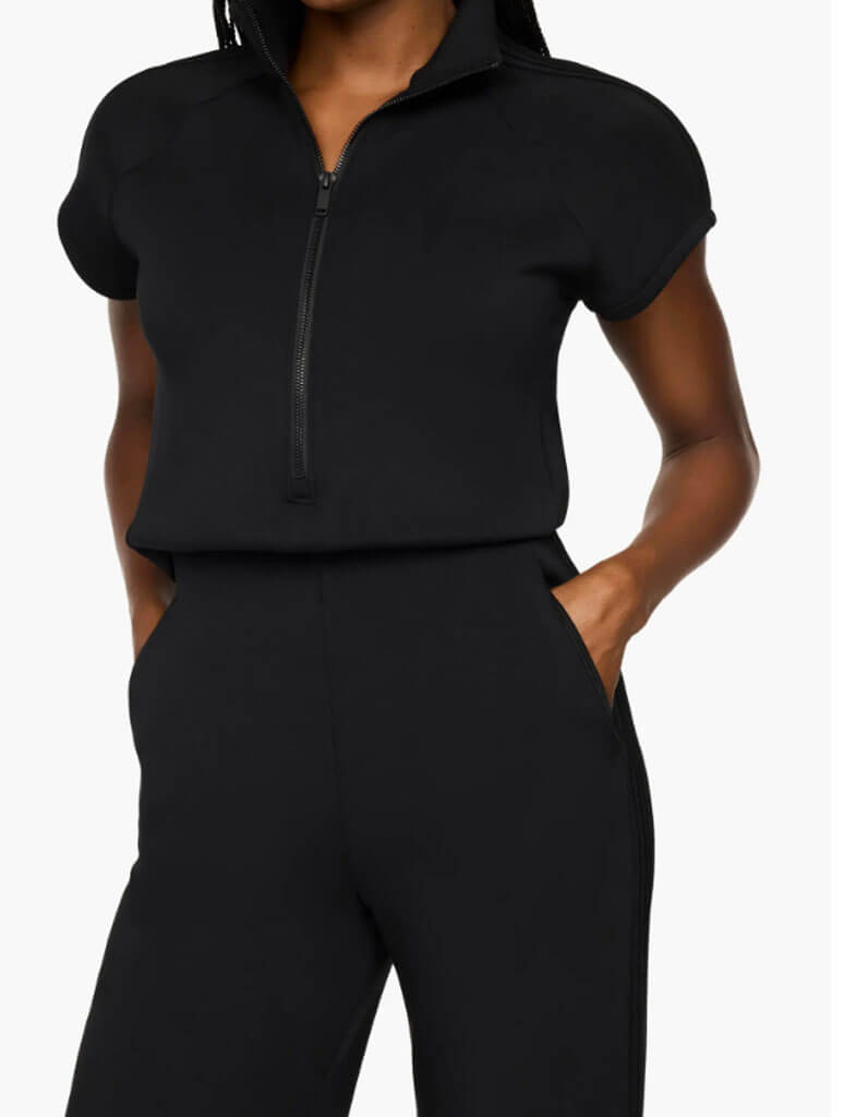 SPANX AirEssentials Pintuck Half Zip Jumpsuit