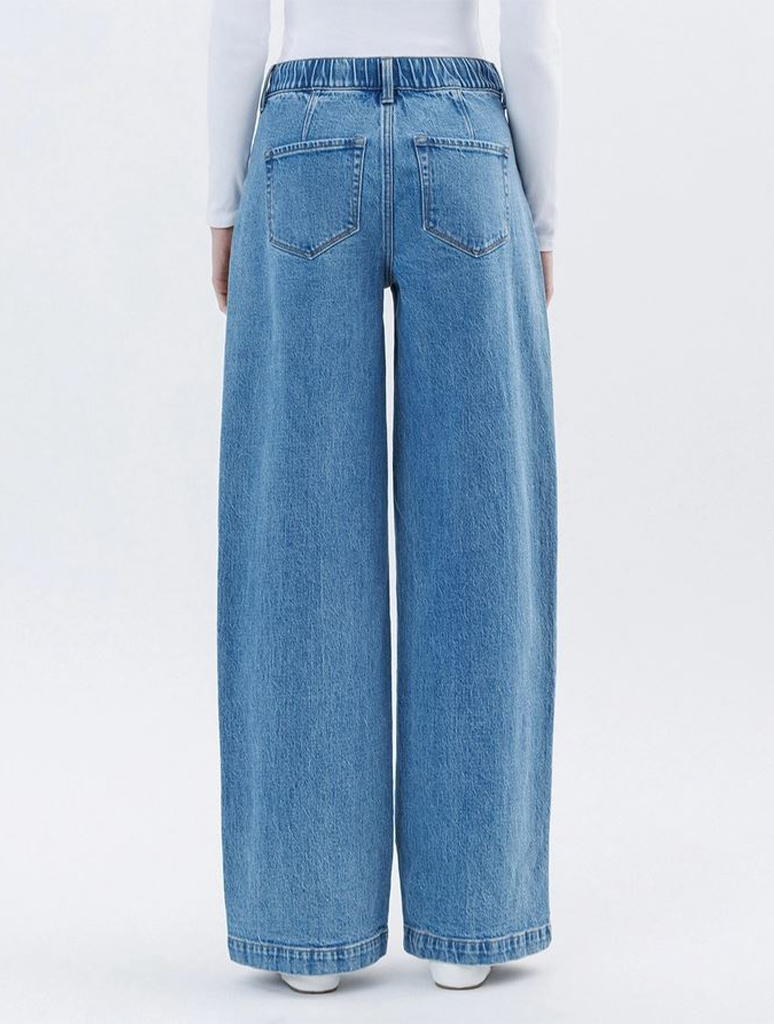 Vervet High Rise Wide Leg Jean with Drawstring (Final Sale)
