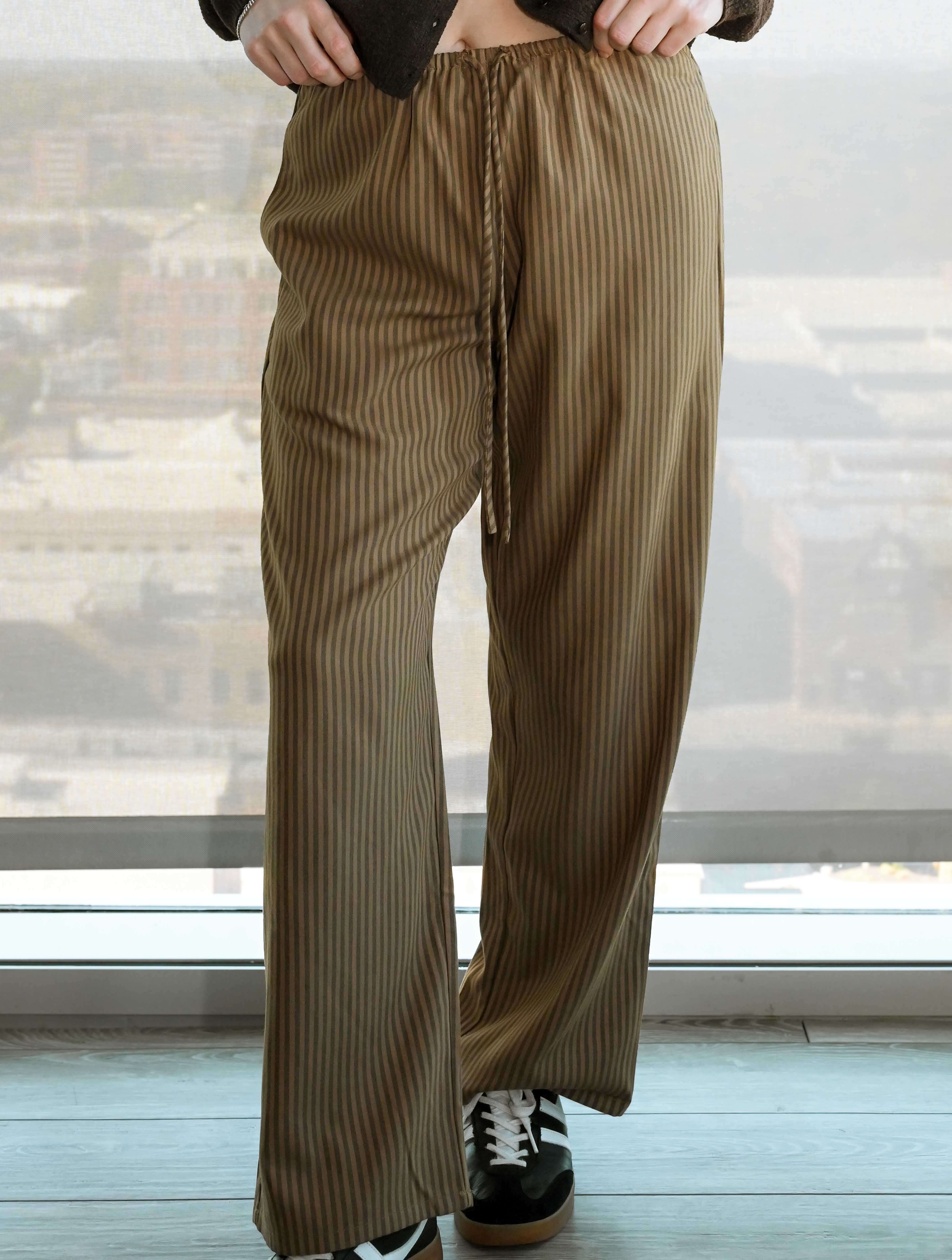 Striped Drawstring Pants