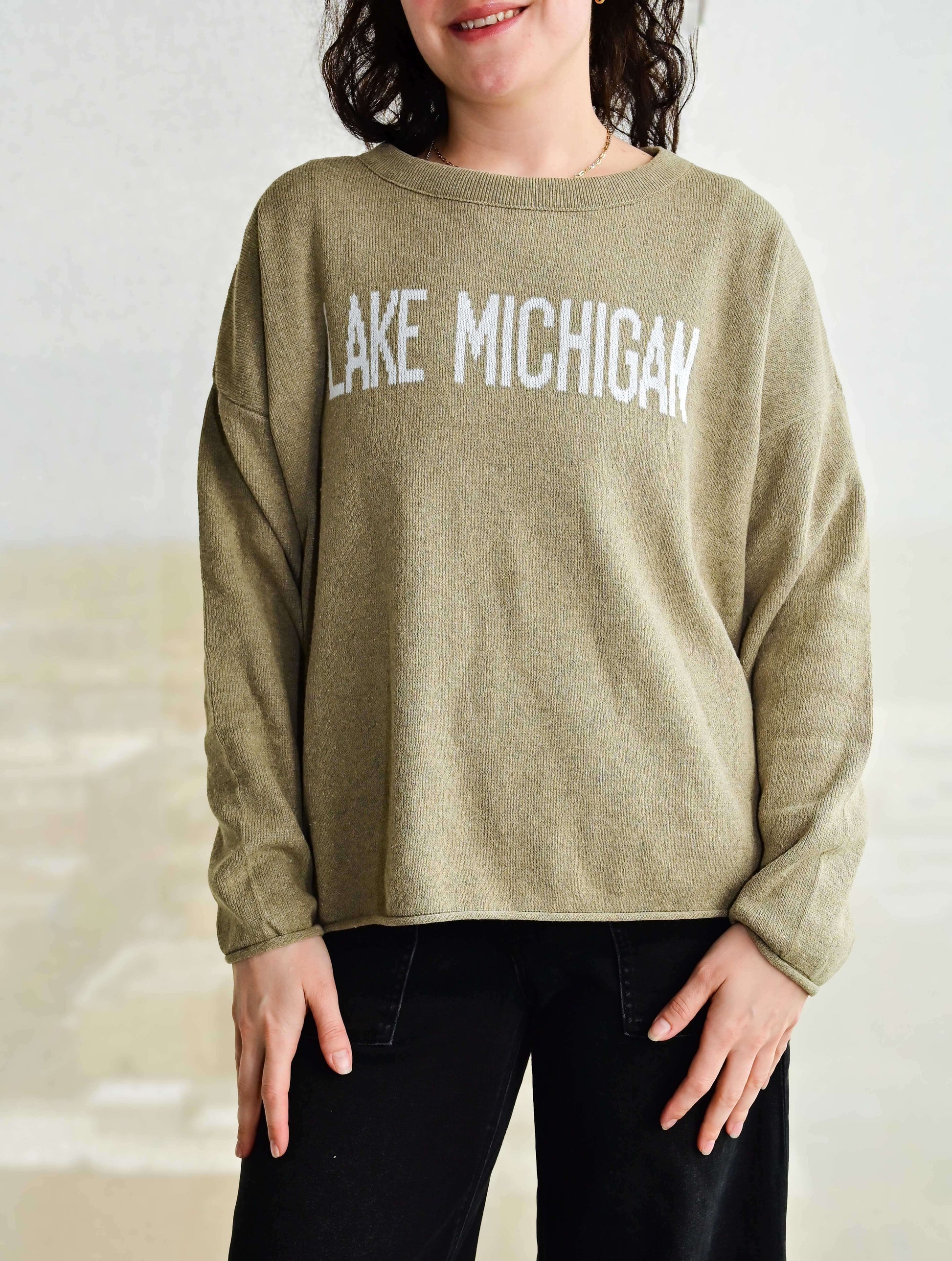 "Lake Michigan" Boxy Sweater