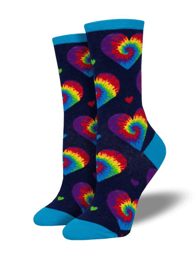 I Heart Tie-Dye Sock in Navy