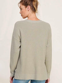 Waffle V-Neck Sweater