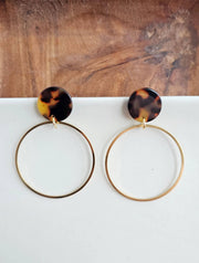 Amelia Tortoise Hoop Earrings