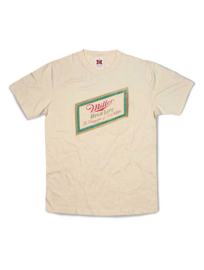 American Needle Miller High Life Vintage Fade Tee in Cream