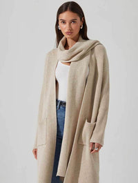 Noemi Ribbed Scarf Cardigan