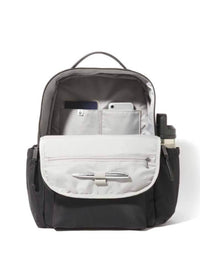 Baggallini Tribeca Expandable Laptop Backpack in Black Twill