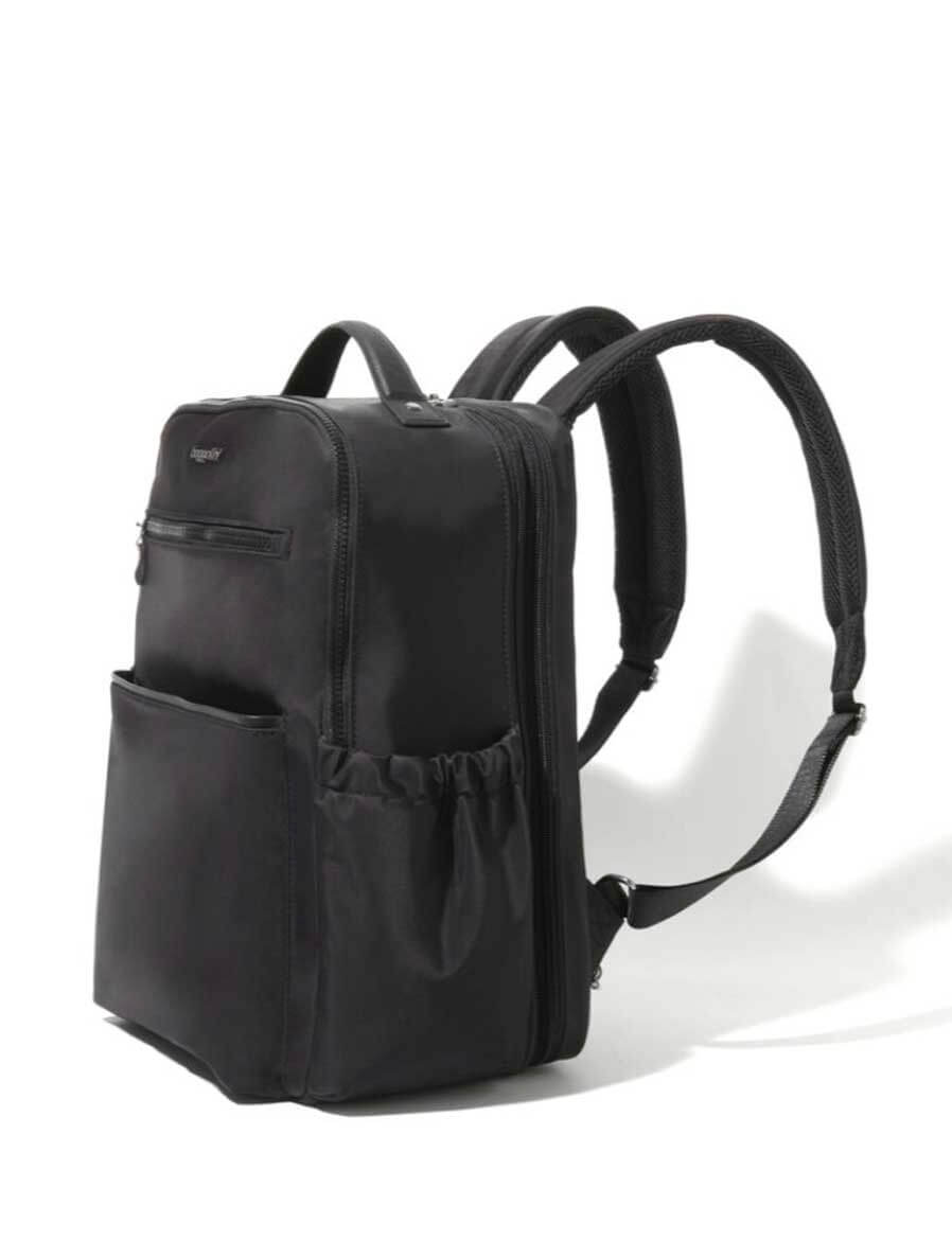 Baggallini Tribeca Expandable Laptop Backpack in Black Twill