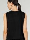 Butter Modal Round Neck Sleeveless Top in Black