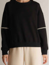 Butter Modal Pearl Trim Drop Shoulder Sweatshirt