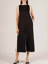 Butter Modal Border Contrast Jumpsuit in Black