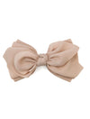 Multi Layered Knotted Bow Hair Clip in Beige