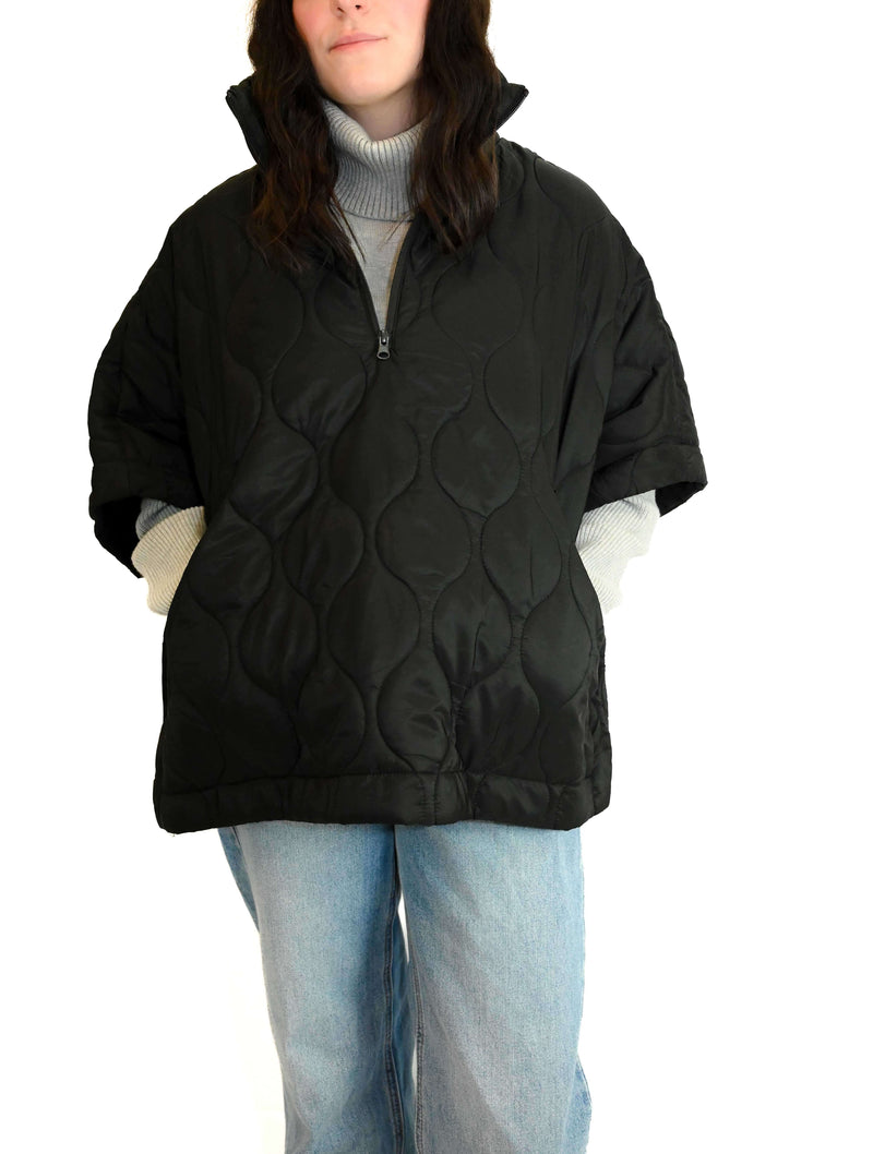 Quilted Puffer Poncho