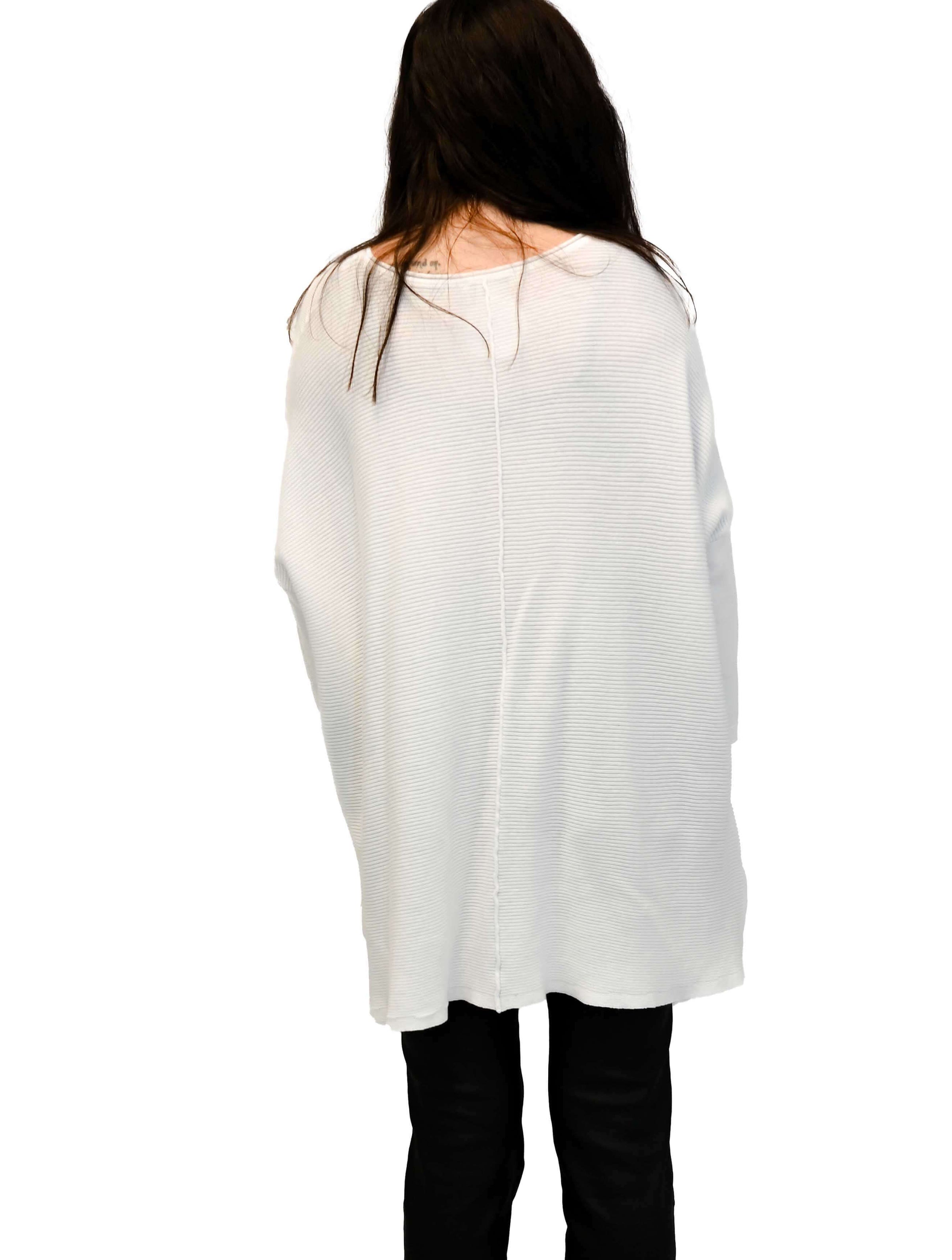 3/4 Sleeve Oversized Sweater with Pockets