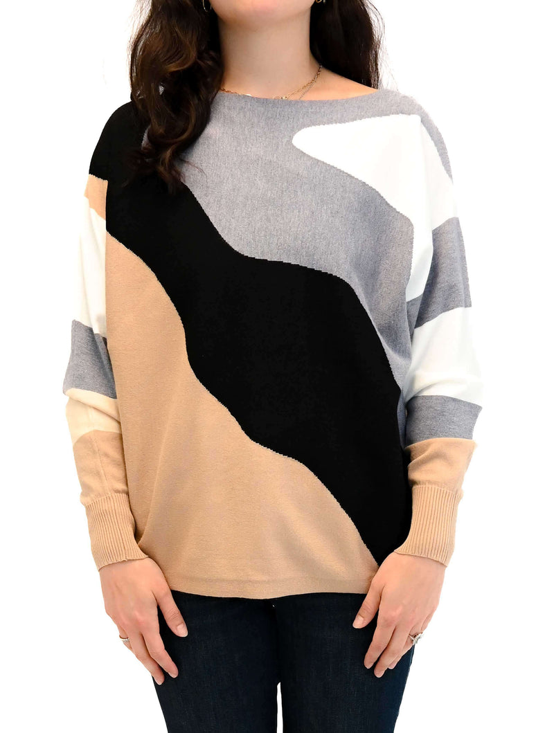 Abstract Print Sweater