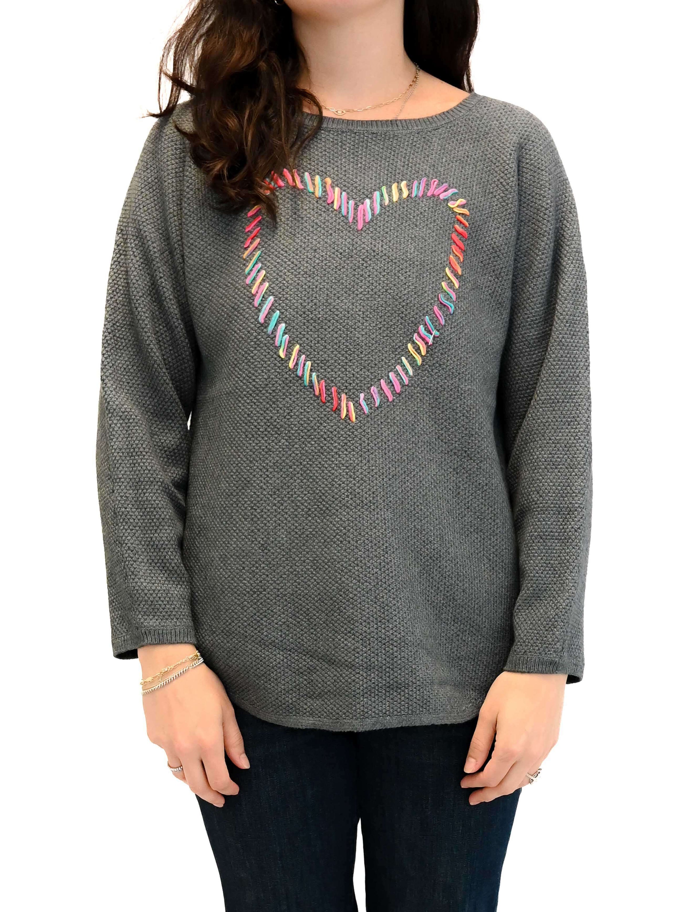 Stitched Heart Long Sleeve Top