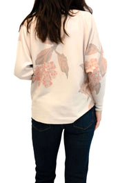 Mock Neck Floral Sweater