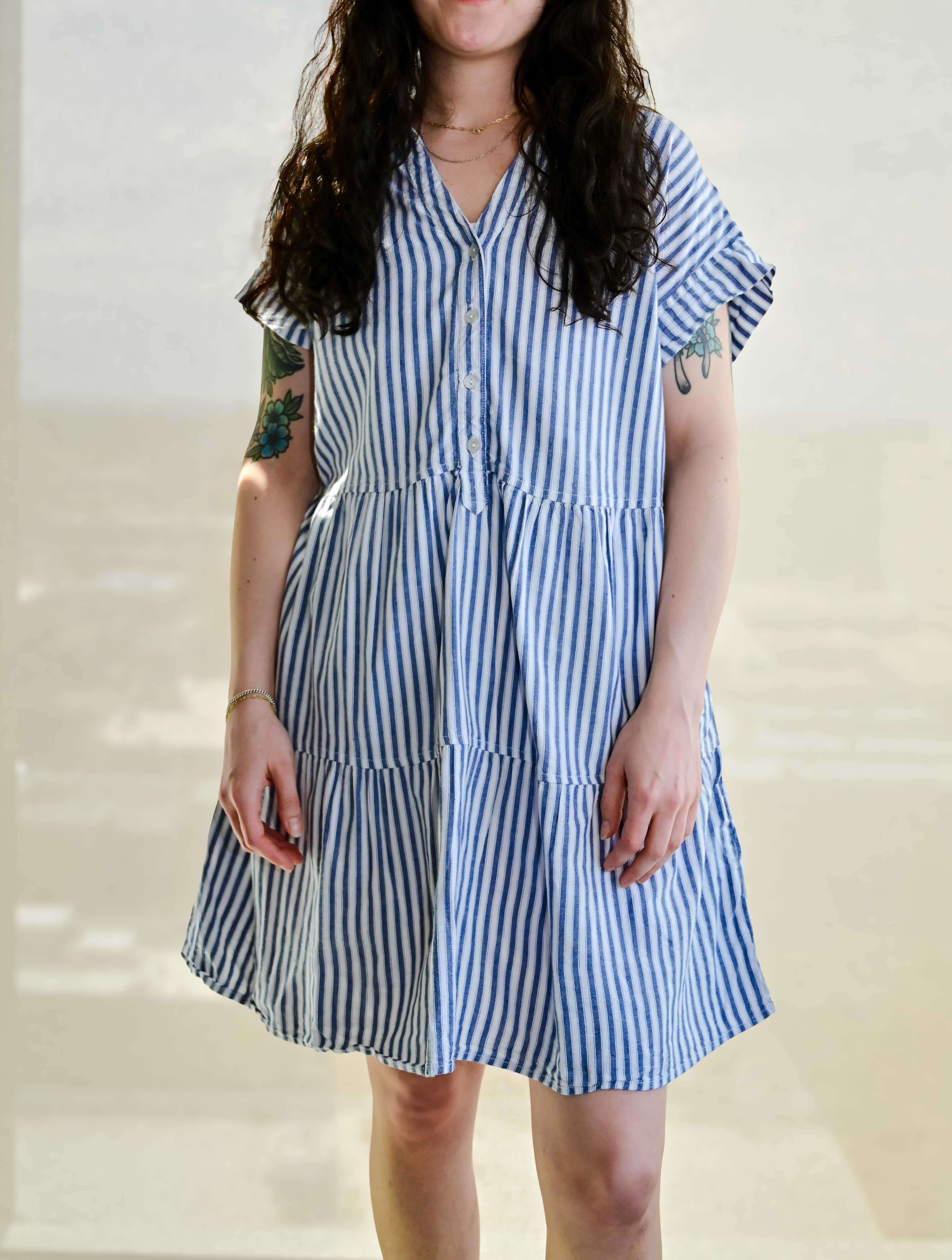 Stripe Babydoll Dress