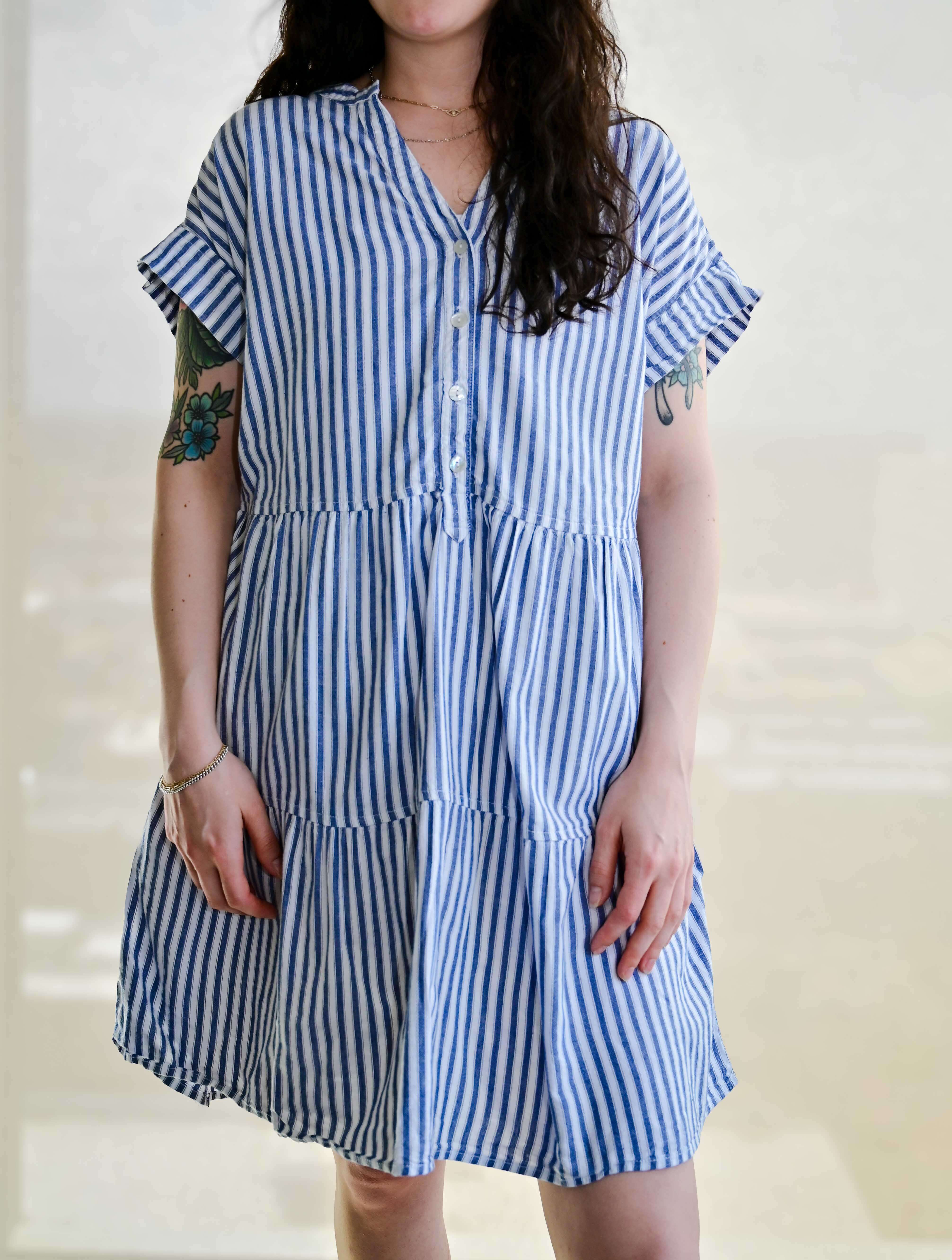Stripe Babydoll Dress