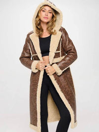 Long Convertible Zip Off Two-In-One Aviator Coat