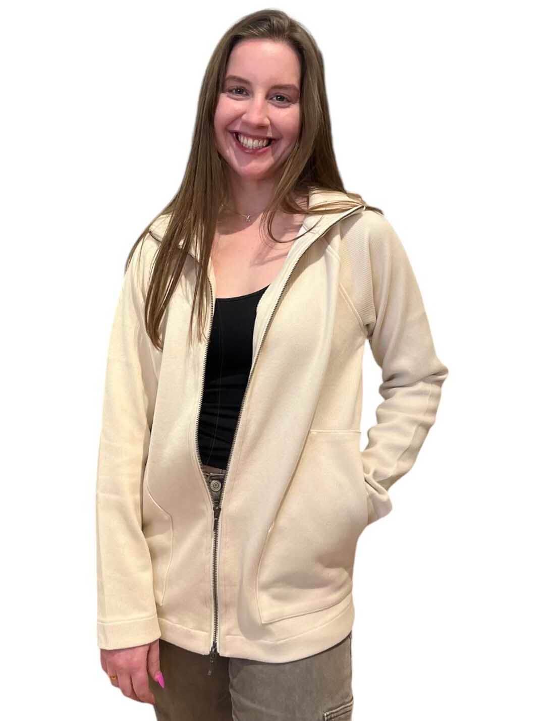 Long Sleeve Double Zipped Long Jacket