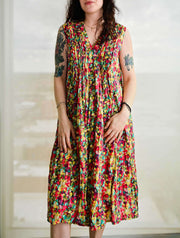 Jerk V-Neck Midi Dress