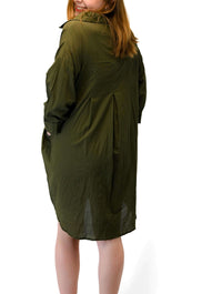 Jiji Plain Dress in Khaki