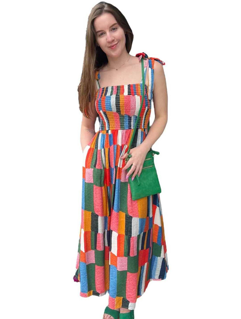 Tie Shoulder Maxi Dress