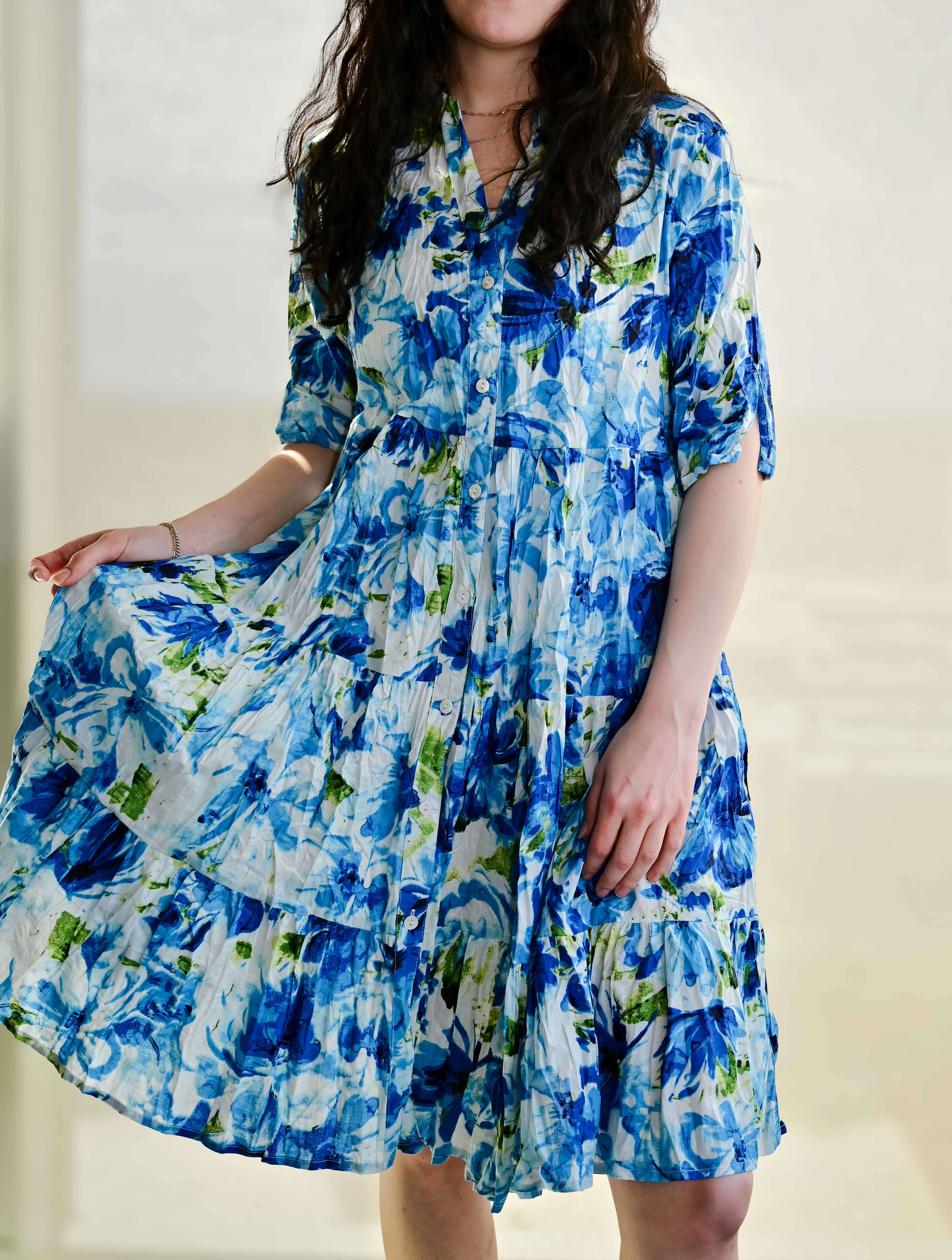 July Short Sleeve Babydoll Dress