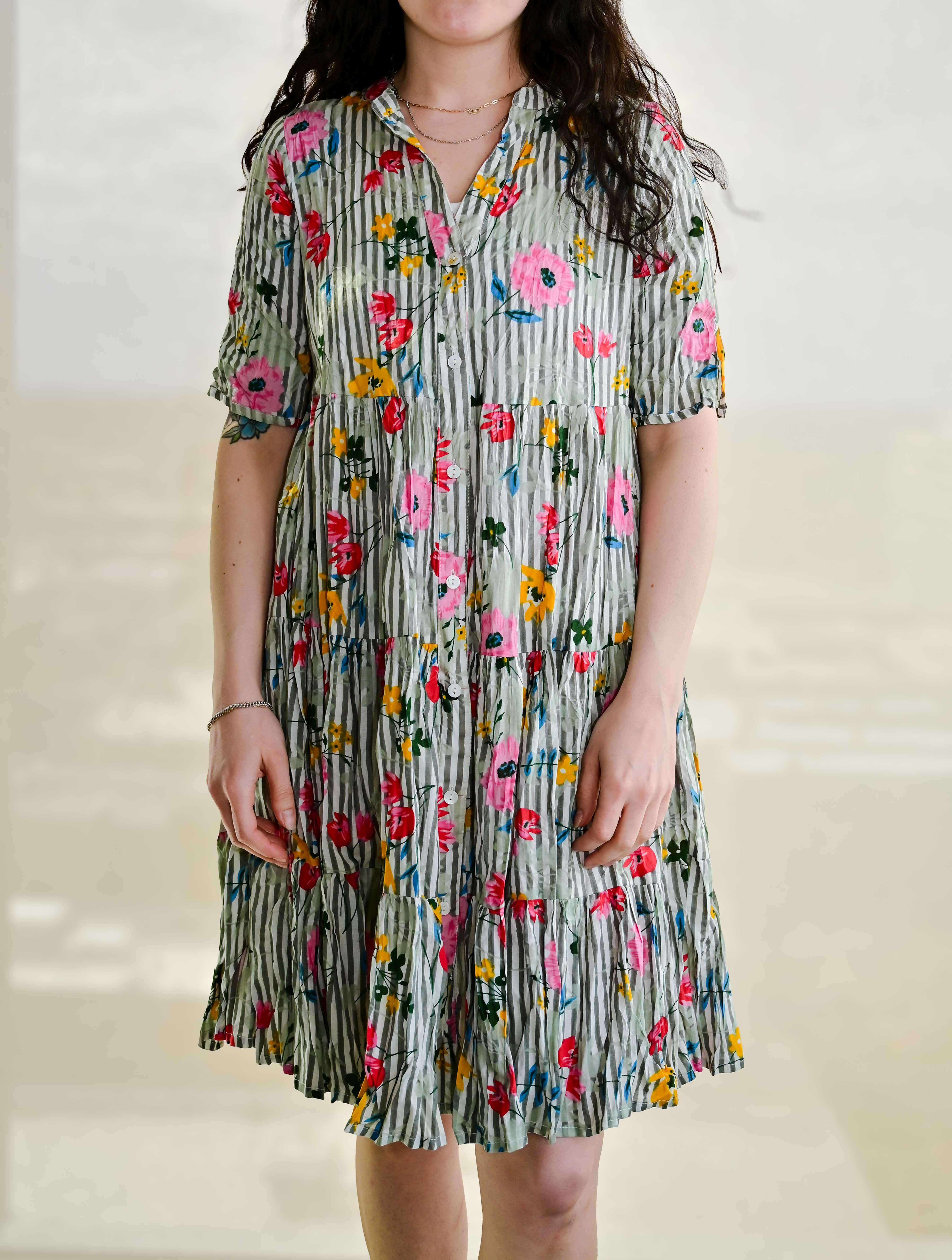 July Short Sleeve Babydoll Dress