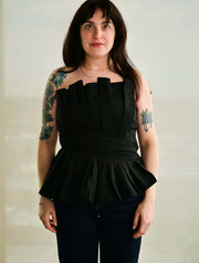 Pleated Strapless Top