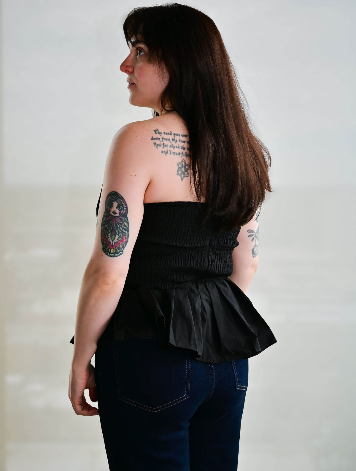 Pleated Strapless Top
