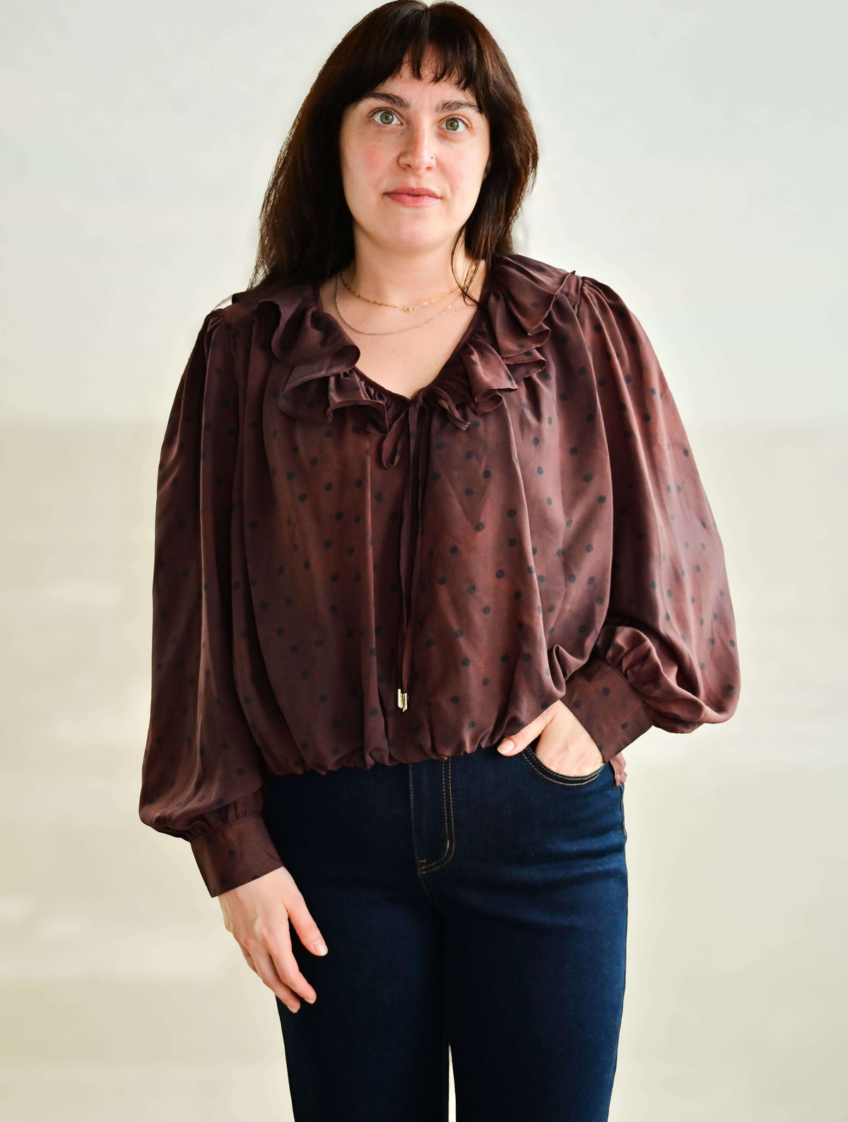 Polkadot Ruffle Top