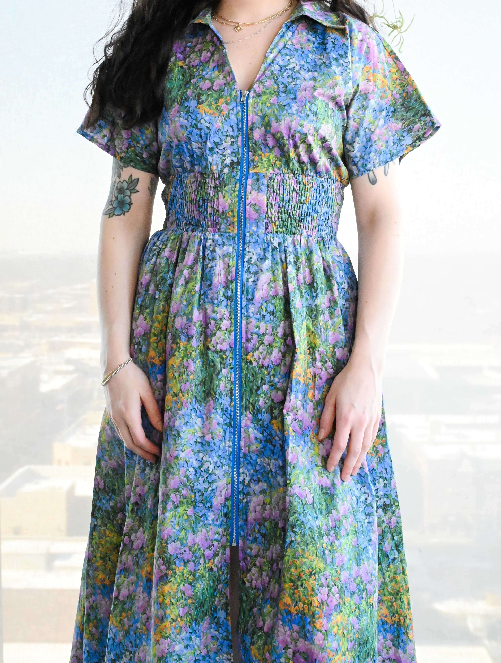 Short Sleeve Midi Dress