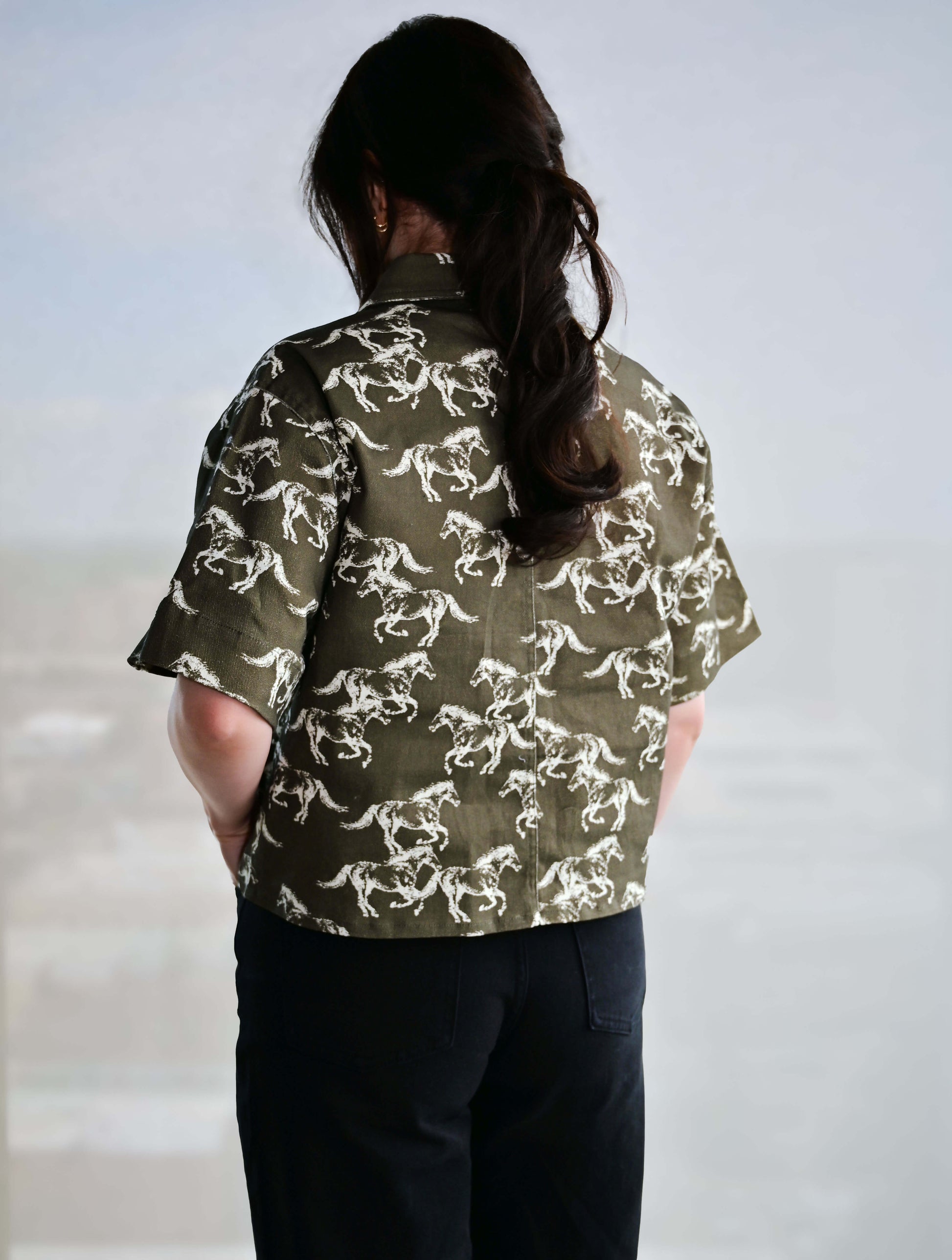 Collared Horse Blouse
