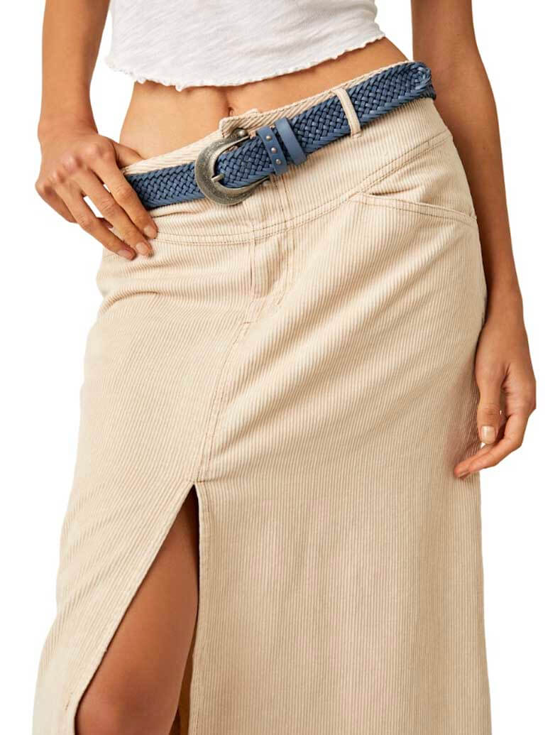 Free People WTF Brix Belt in Coastal Navy