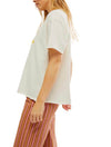 Free People Sunshine Smiles Tee in Ivory Combo