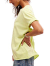 Free People Nina Tee in Sunny Lime