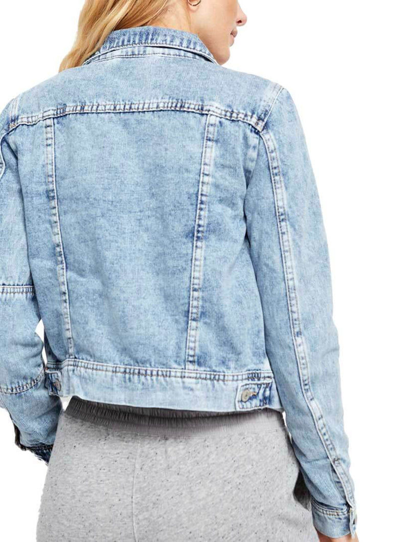 Free People Rumors Jacket in Light Indigo