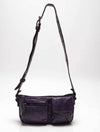 Free People Wade Leather Sling Bag in Plum