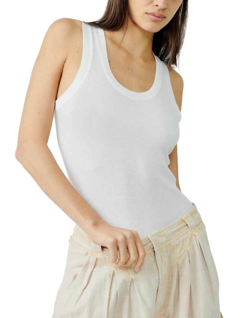 Free People U-Neck Tank in White