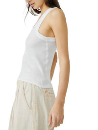 Free People U-Neck Tank in White