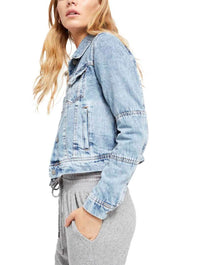 Free People Rumors Jacket in Light Indigo