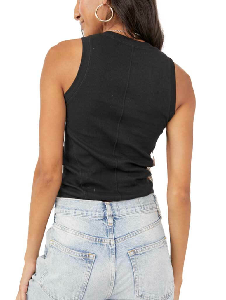 Free People U-Neck Tank in Black