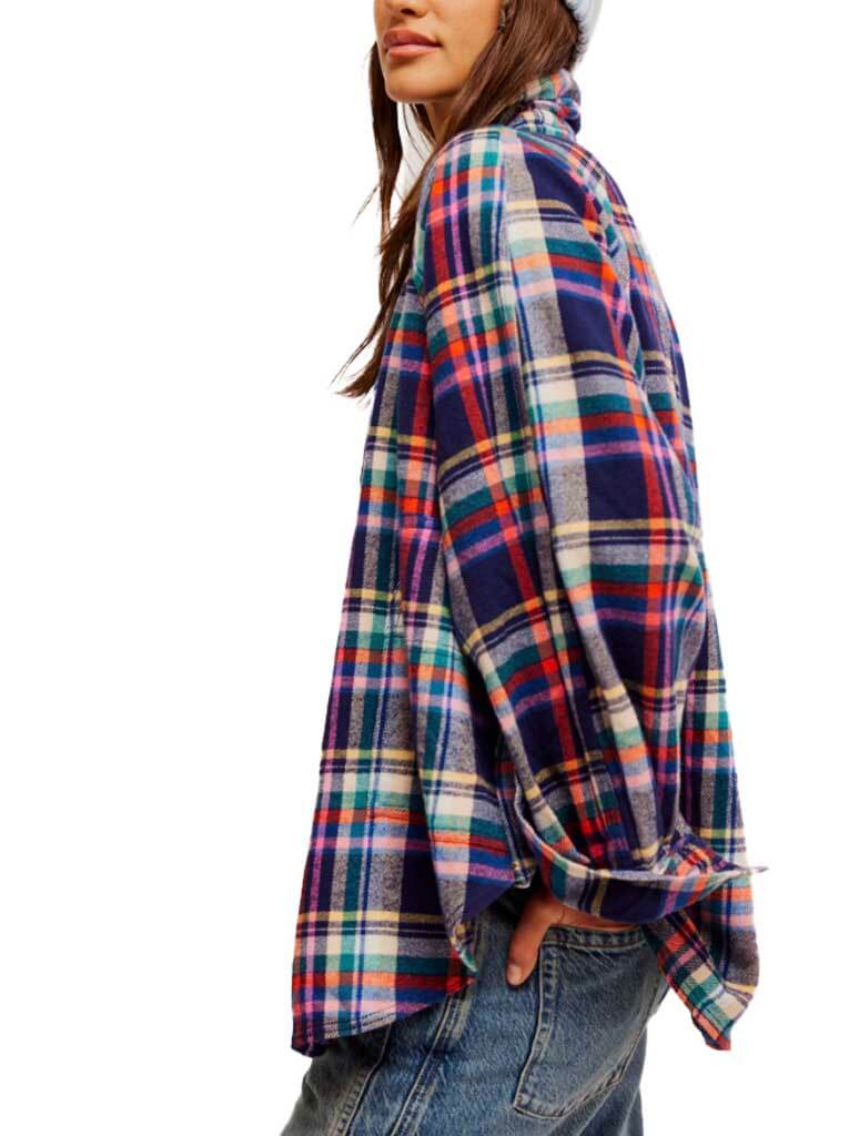 Free People Girl Meets Boy Plaid Shirt
